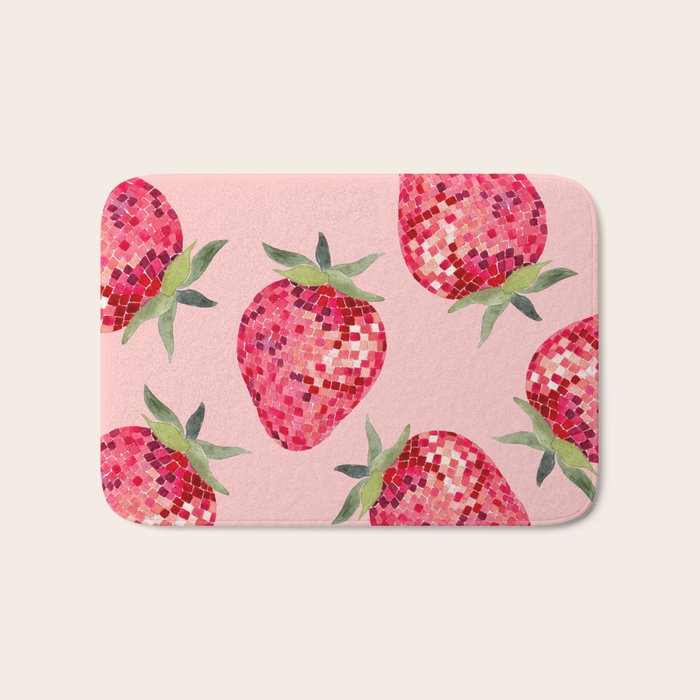 Disco Ball Strawberry Bath Mat Gallery Image 1