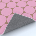 Mid Mod Dots Contemporary Pattern in Pink and Mocha Brown Rug Gallery Image 4