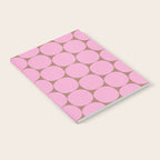 Mid Mod Dots Contemporary Pattern in Pink and Mocha Brown Notebook Gallery Image 2