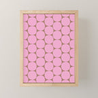 Mid Mod Dots Contemporary Pattern in Pink and Mocha Brown Mini Art Print Gallery Image 1