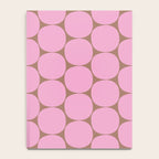 Mid Mod Dots Contemporary Pattern in Pink and Mocha Brown Notebook Gallery Image 4