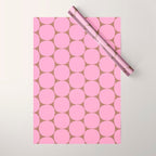 Mid Mod Dots Contemporary Pattern in Pink and Mocha Brown Wrapping Paper Gallery Image 1