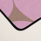 Mid Mod Dots Contemporary Pattern in Pink and Mocha Brown Desk Mat Gallery Image 4
