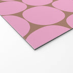Mid Mod Dots Contemporary Pattern in Pink and Mocha Brown Welcome Mat Gallery Image 2