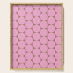 Mid Mod Dots Contemporary Pattern in Pink and Mocha Brown Serving Tray Gallery Image 1