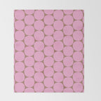 Mid Mod Dots Contemporary Pattern in Pink and Mocha Brown Throw Blanket Gallery Image 2