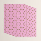 Mid Mod Dots Contemporary Pattern in Pink and Mocha Brown Wrapping Paper Gallery Image 3