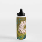 Vintage Bouquet of flowers in warm green colors Water Bottle Gallery Image 3