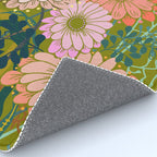 Vintage Bouquet of flowers in warm green colors Rug Gallery Image 4