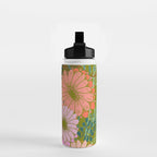 Vintage Bouquet of flowers in warm green colors Water Bottle Gallery Image 2