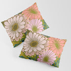 Vintage Bouquet of flowers in warm green colors Pillow Sham Gallery Image 3