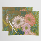 Vintage Bouquet of flowers in warm green colors Placemat Gallery Image 1