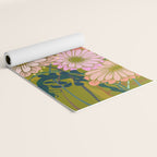 Vintage Bouquet of flowers in warm green colors Yoga Mat Gallery Image 2