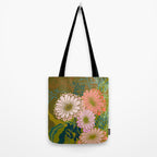 Vintage Bouquet of flowers in warm green colors Tote Bag Gallery Image 2