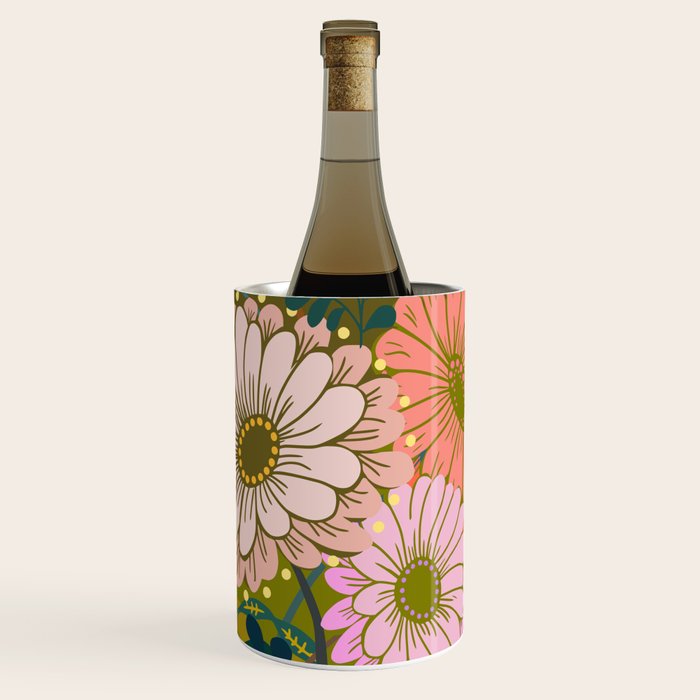 Vintage Bouquet of flowers in warm green colors Wine Chiller Gallery Image 1