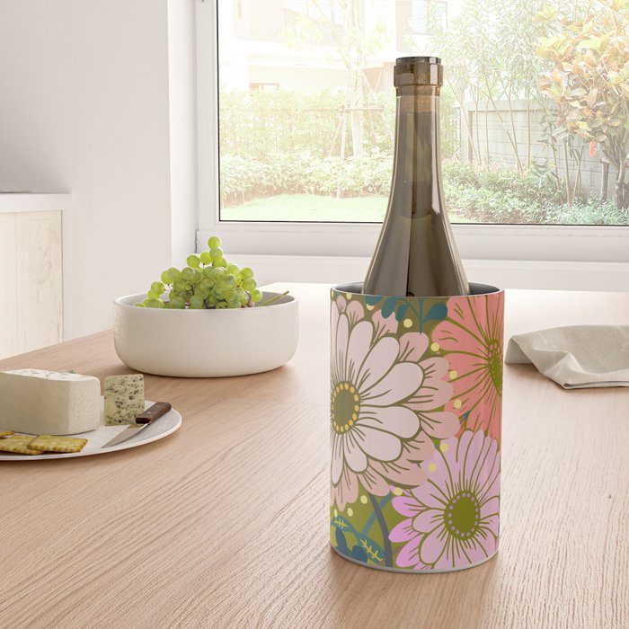 Vintage Bouquet of flowers in warm green colors Wine Chiller Gallery Image 4