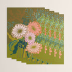Vintage Bouquet of flowers in warm green colors Wrapping Paper Gallery Image 3