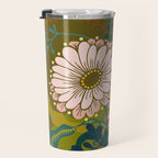 Vintage Bouquet of flowers in warm green colors Travel Mug Gallery Image 3