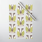Whimsical Badger Wrapping Paper Gallery Image 1