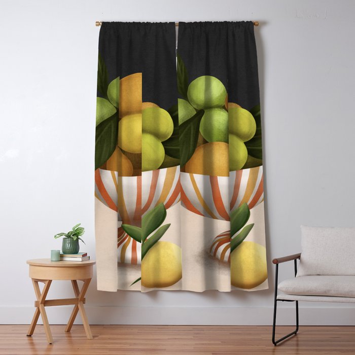 Golden Citrus 2 Window Curtain Gallery Image 5