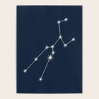 Taurus Zodiac Star Constellation Line Art Dark Blue Poster Gallery Image 4