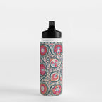 Large Medallion Bokhara Suzani  Uzbekistan Embroidery Print Water Bottle Gallery Image 3