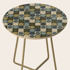 Retro Flowers Check Pattern V Side Table Gallery Image 2