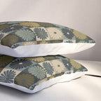 Retro Flowers Check Pattern V Pillow Sham Gallery Image 3