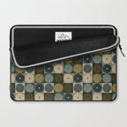 Retro Flowers Check Pattern V Laptop Sleeve Gallery Image 2
