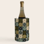 Retro Flowers Check Pattern V Wine Chiller Gallery Image 3