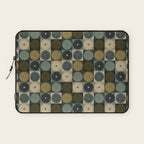 Retro Flowers Check Pattern V Laptop Sleeve Gallery Image 1