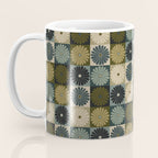 Retro Flowers Check Pattern V Coffee Mug Gallery Image 3