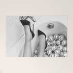 Female Disco Legs - Black White Photography - Photograph Welcome Mat Gallery Image 1