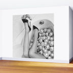 Female Disco Legs - Black White Photography - Photograph Wall Mural Gallery Image 2