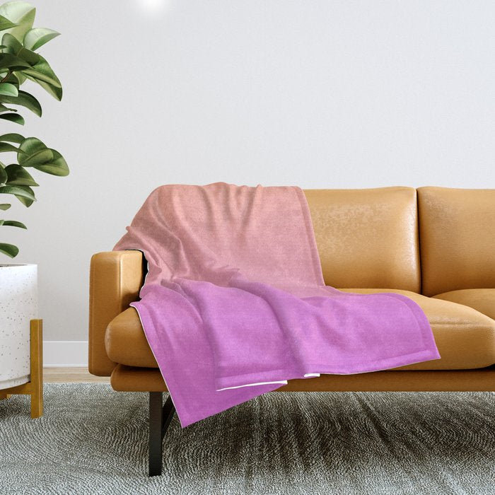 Ombre Sunset Throw Blanket Gallery Image 1
