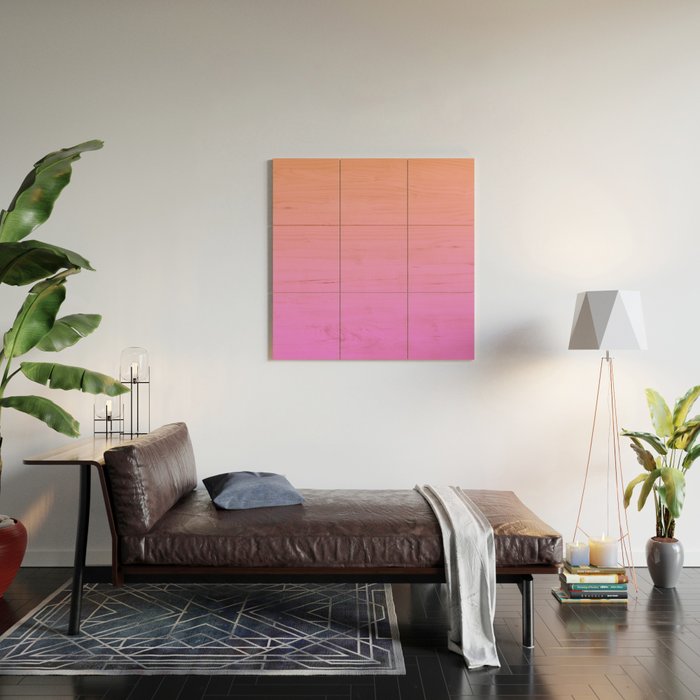 Ombre Sunset Wood Wall Art Gallery Image 2