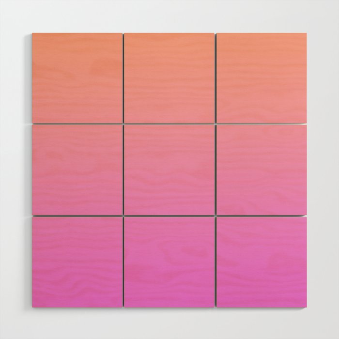 Ombre Sunset Wood Wall Art Gallery Image 1