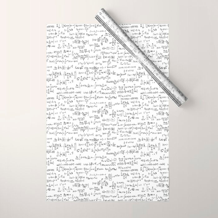 Math Equations Wrapping Paper Gallery Image 1
