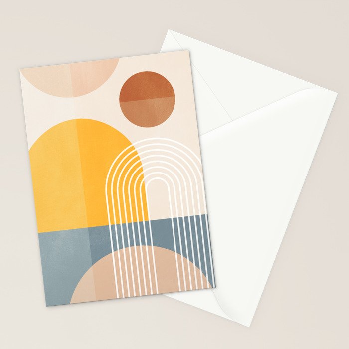 Minimal Geometric Shapes 164 Stationery Card Gallery Image 2