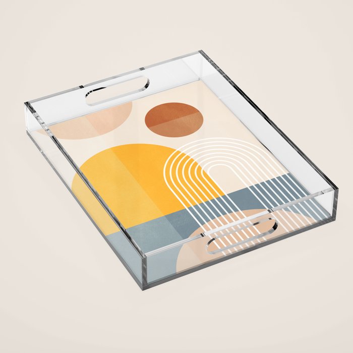 Minimal Geometric Shapes 164 Acrylic Tray Gallery Image 1