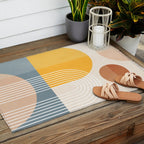 Minimal Geometric Shapes 164 Outdoor Rug Gallery Image 2