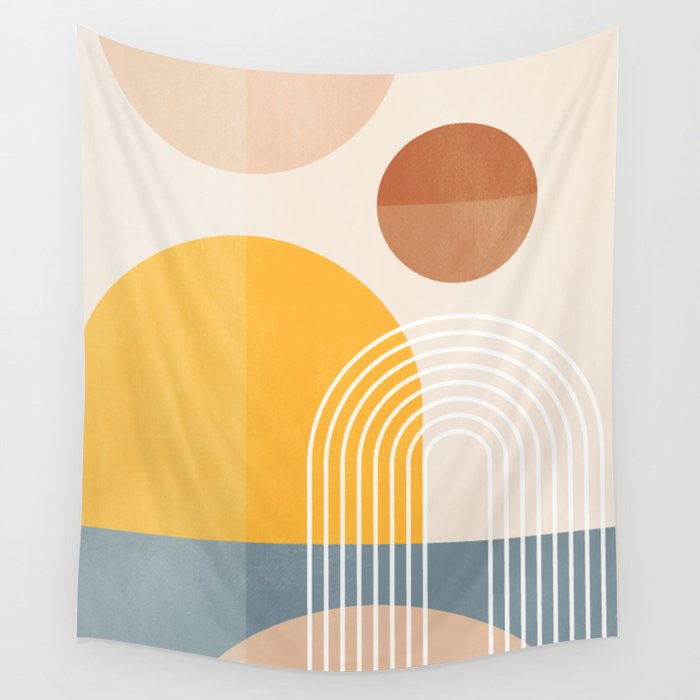 Minimal Geometric Shapes 164 Wall Tapestry Gallery Image 4