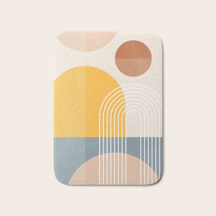 Minimal Geometric Shapes 164 Bath Mat Gallery Image 1