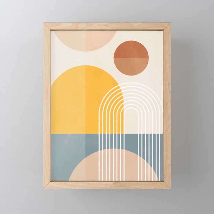 Minimal Geometric Shapes 164 Mini Art Print Gallery Image 1