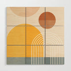 Minimal Geometric Shapes 164 Wood Wall Art Gallery Image 1