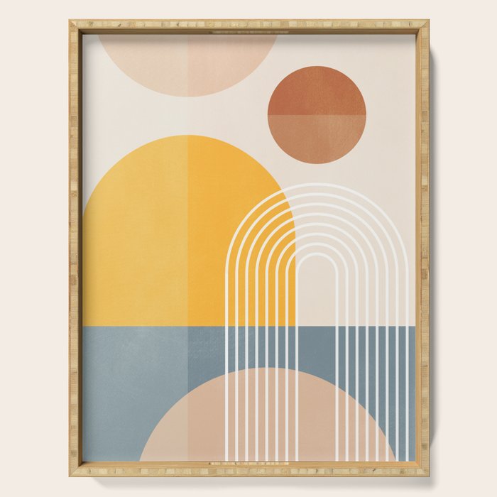 Minimal Geometric Shapes 164 Serving Tray Gallery Image 1