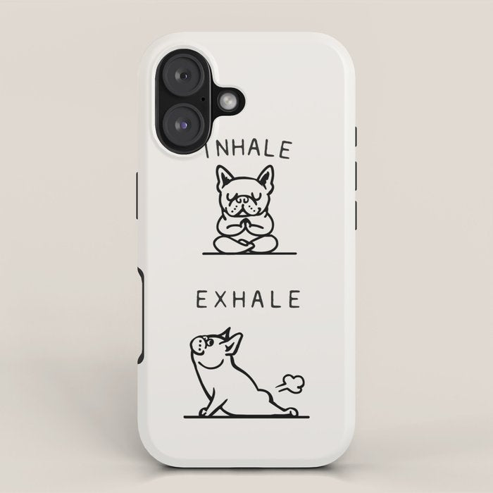 Inhale Exhale Frenchie iPhone Case Gallery Image 1