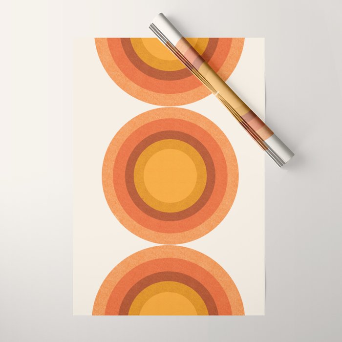 Retro Sun  Wrapping Paper Gallery Image 1