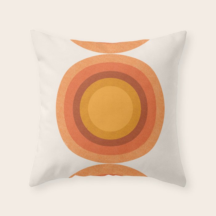 Retro Sun  Throw Pillow Gallery Image 6
