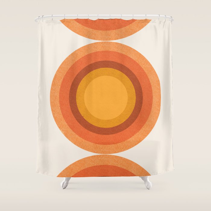 Retro Sun  Shower Curtain Gallery Image 1
